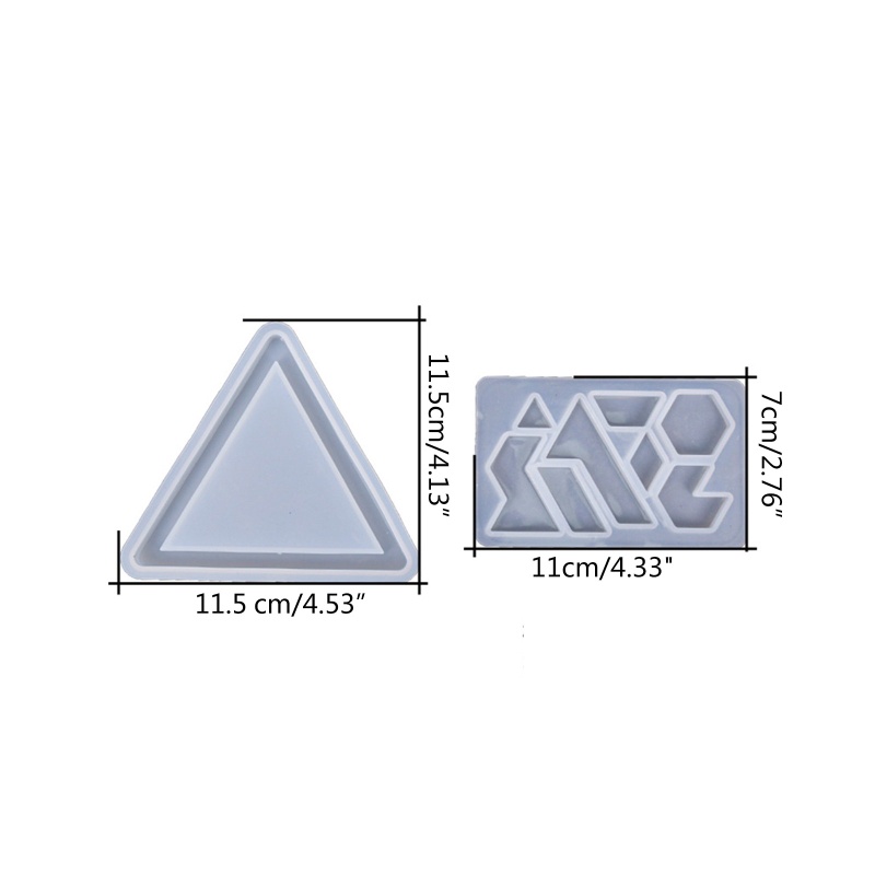 Bộ 2 Khuôn Silicone Làm Trang Sức Hình Mảnh Ghép Hình Cho Trẻ Em