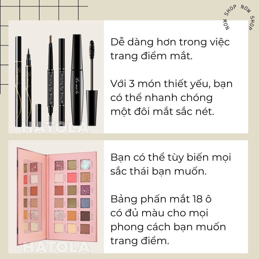 Bộ trang điểm cao cấp 10 món makeup thần thánh chuyên nghiệp hottrend Hatola