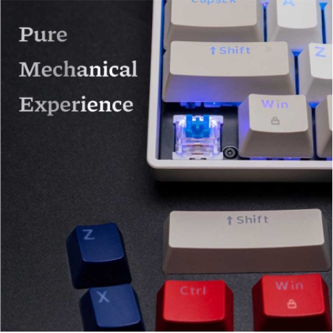 Bàn phím cơ không dây Gaming Newmen black Switch GM610- Hàng chính hãng