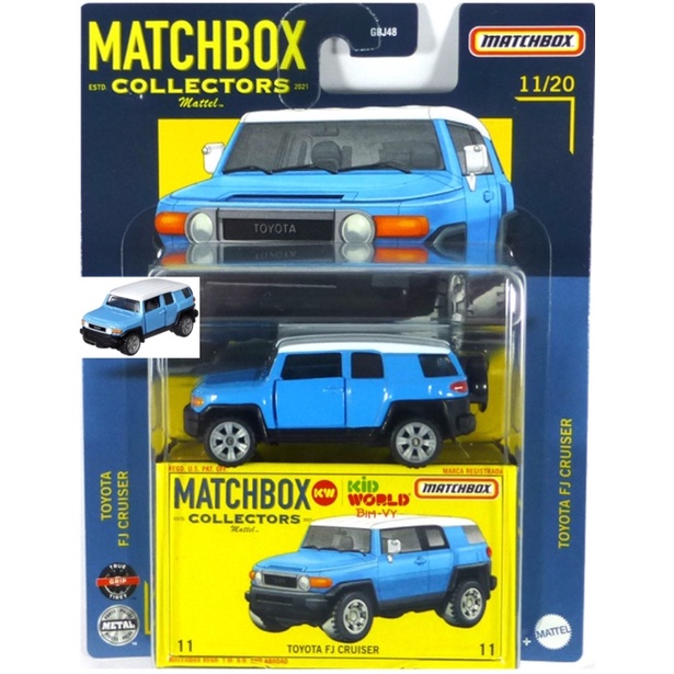 Xe mô hình Matchbox Collectors Series Toyota FJ Cruiser GRK18, bánh cao su.