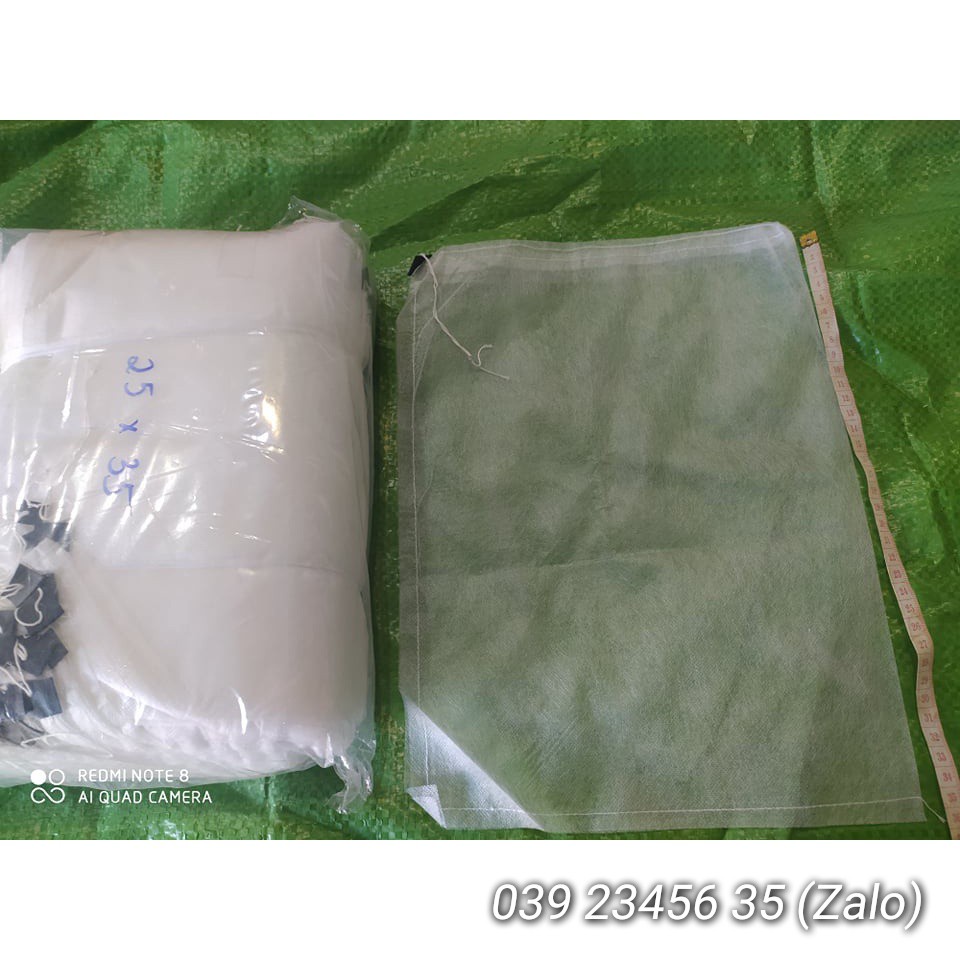 100 CÁI TÚI BAO, BỌC TRÁI NHO CHẤT LIỆU VẢI TỐT KÍCH THƯỚC 25*35