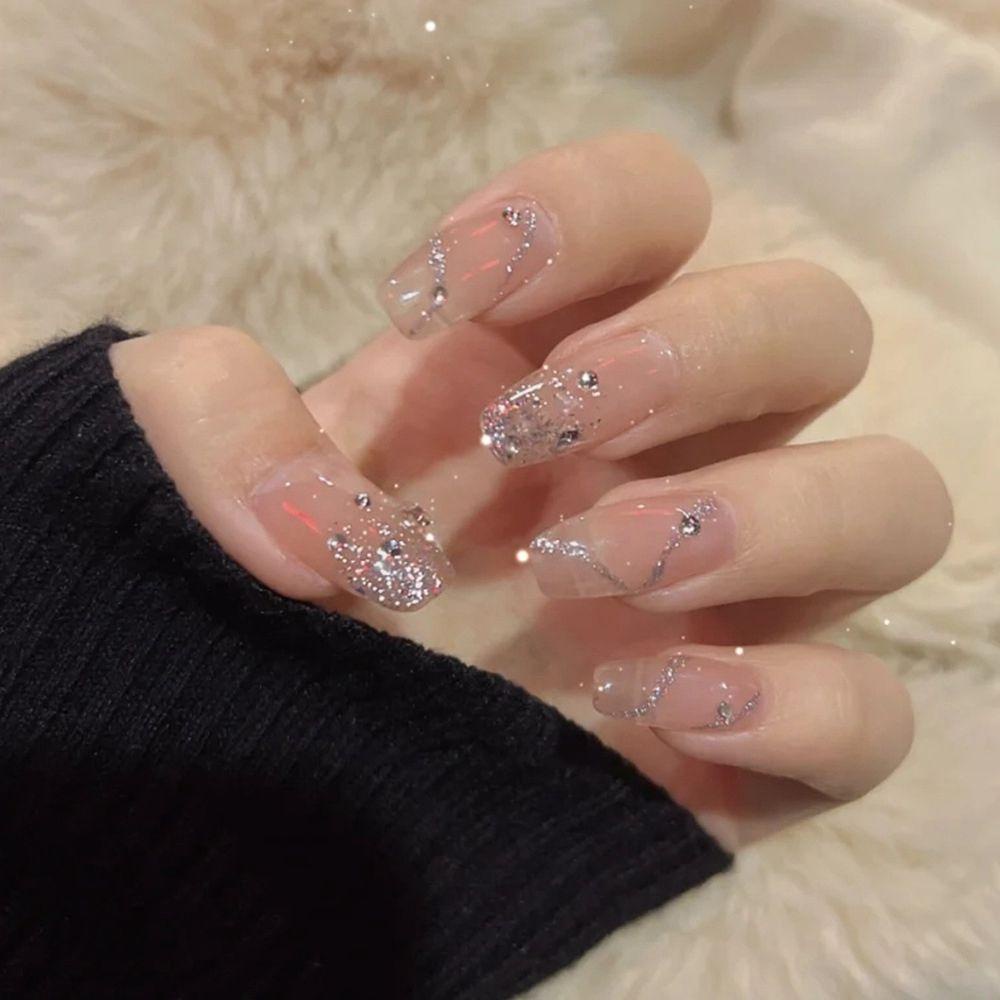 Hộp 24 Móng Tay Giả Trang Trí Nghệ Thuật Xinh Xắn Có Thể Tháo Rời Tiện Dụng