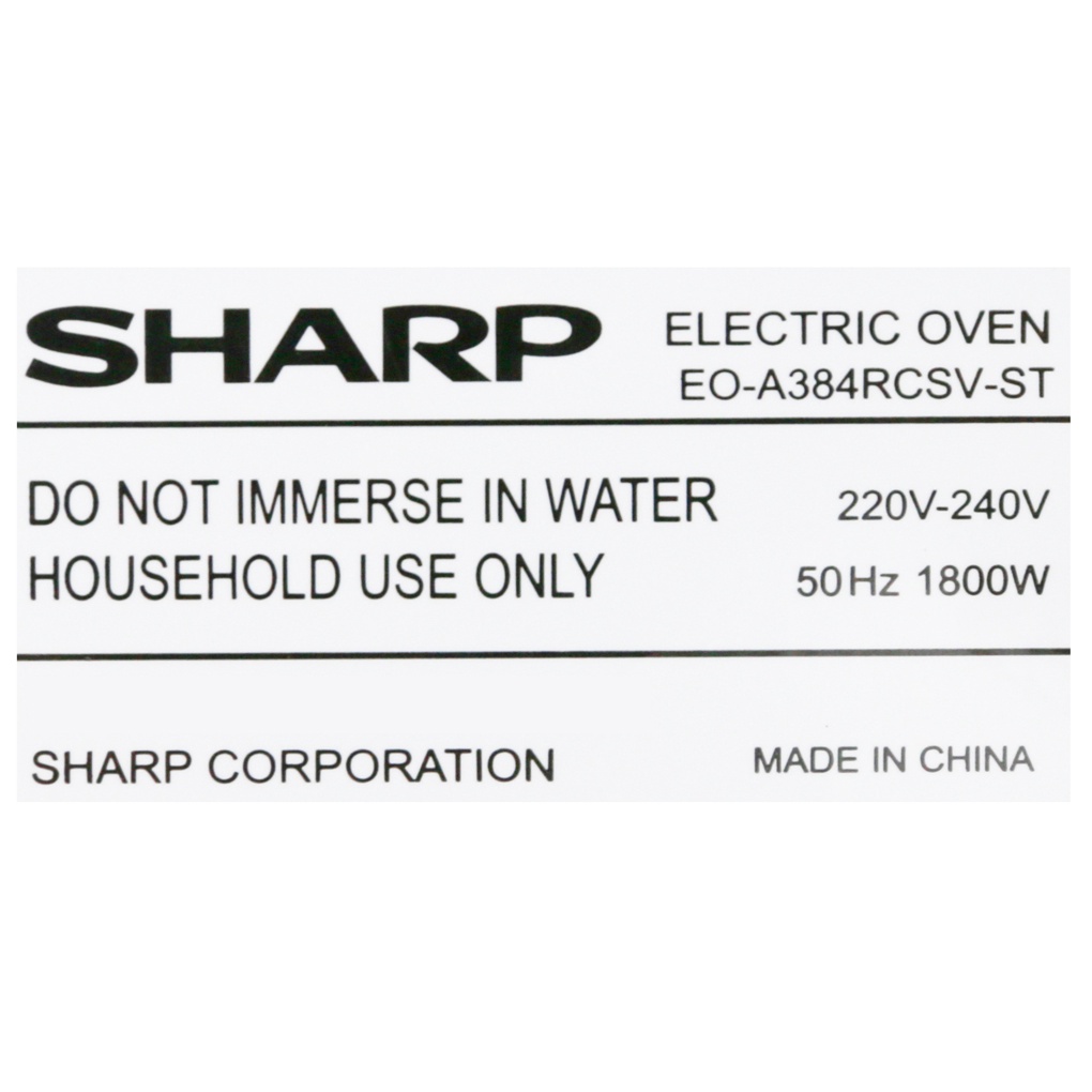 [Mã ELMALL150 giảm 8% đơn 500K] Lò nướng Sharp EO-A384RCSV-ST 38 lít