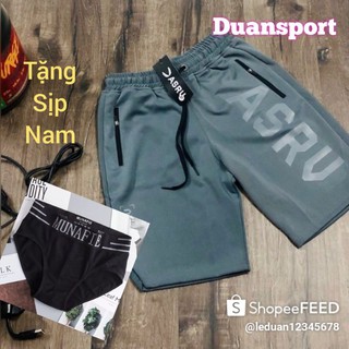Quần short thể thao tập gym ASRV xám