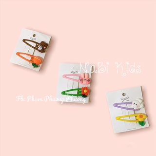 Kẹp tóc cho bé, set 2 kẹp tóc đáng yêu cho bé