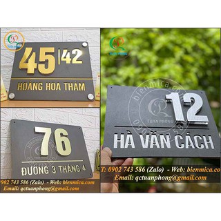 Mẫu Biển Số Nhà đẹp - Bảng Số Nhà (theo yêu cầu) - Biển số Nổi