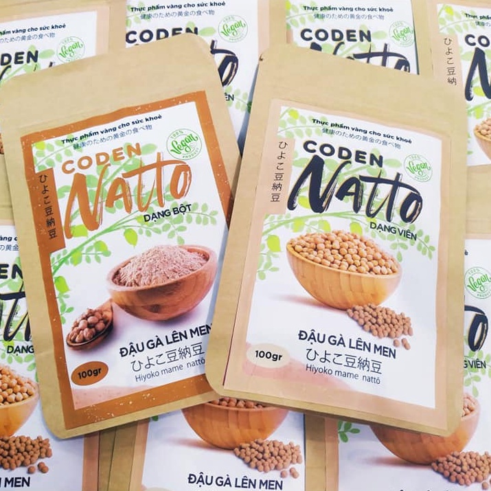 NATTO CODEN ❤ Đậu tương vàng/đen, đậu gà lên men ❤ Sấy lạnh từ Natto tươi 100g - Helen Store