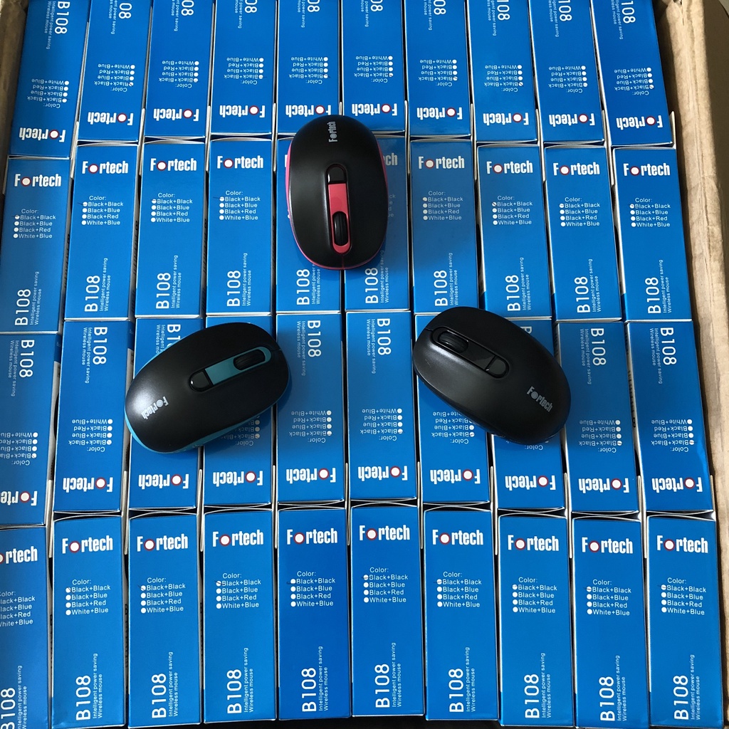 Chuột ví tính không dây Fortech B108N, sử dụng cho Máy tính, Laptop, Androi Tivi Box, Smart TV