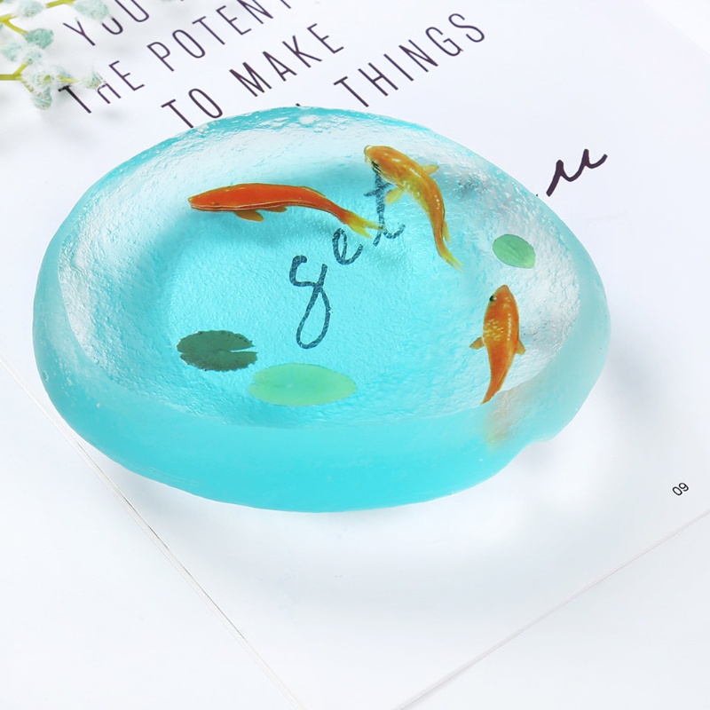 Khuôn Silicone Tự Nhiên Hình Cá Vàng 3D Làm Xà Phòng DIY