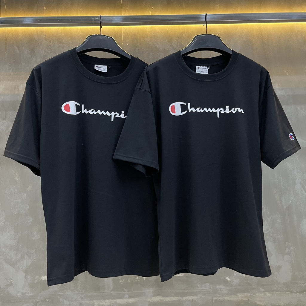 Áo Thun Champion Unisex Áo Thun In V1 Hàng Chất Logo Thêu Full Tag
