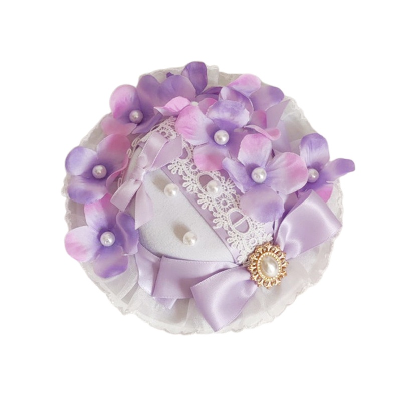 Kẹp Tóc Hình Nón Len Gắn Hoa Đáng Yêu Cho Nữ