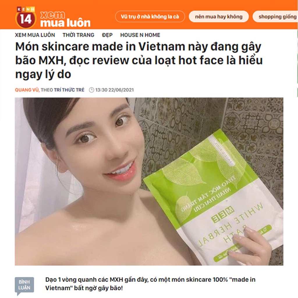 Thảo Mộc Tắm Trắng Nhau Thai Cừu - Mee Natural