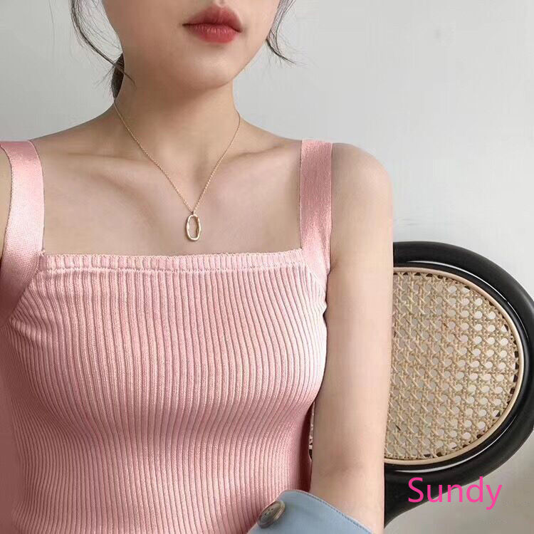 Áo Sát Nách Dệt Kim Màu Trắng Thiết Kế Ôm Sát Tôn Dáng