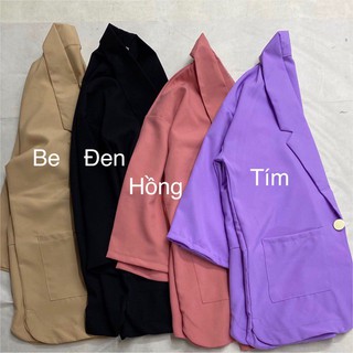 ÁO BLAZER TRƠN - ÁO VEST 1 CÚC BASIC 4 MÀU