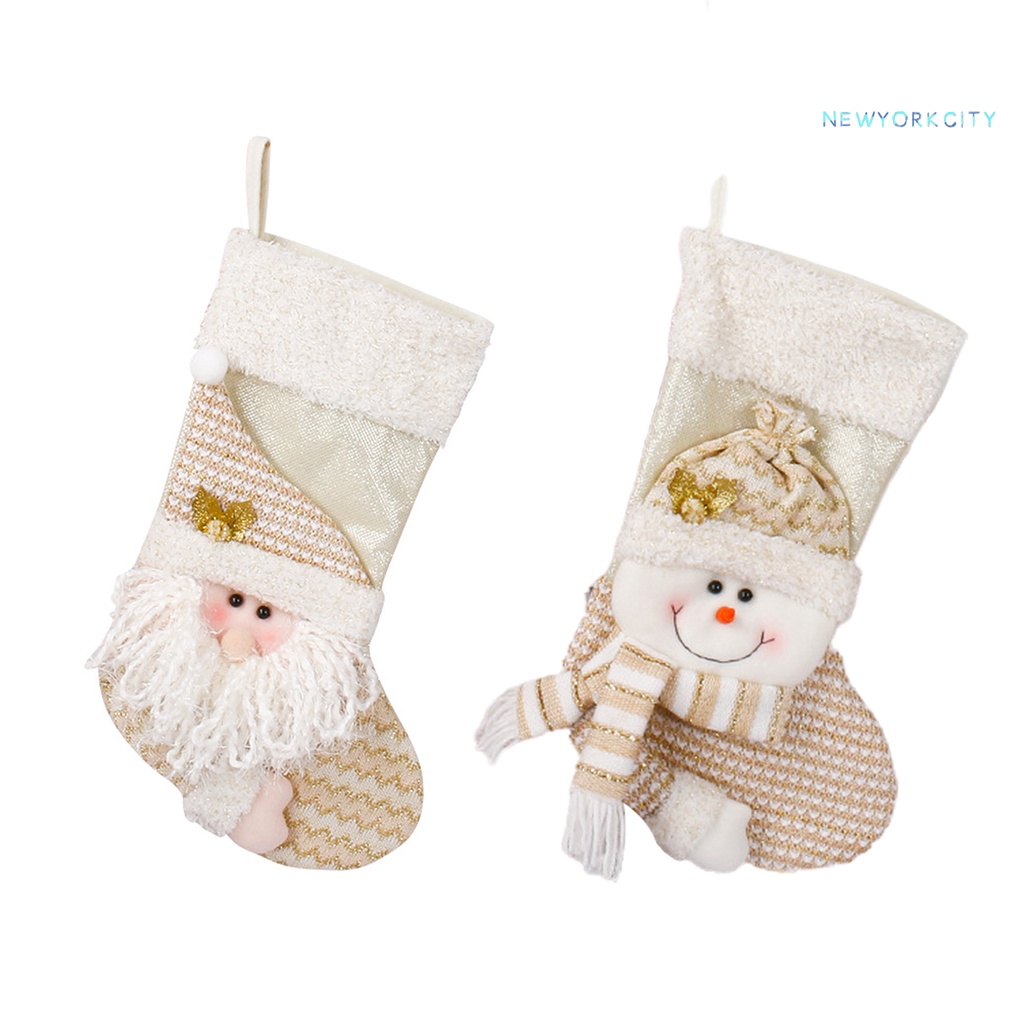 Túi Đựng Quà Giáng Sinh Bằng Vải Không Dệt Mềm Mại In Họa Tiết Một Mặt Tinh Tế