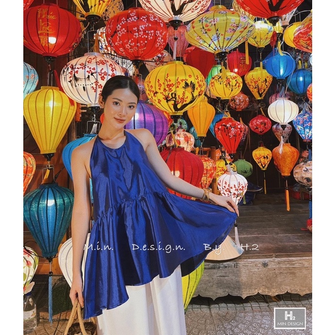 Set Yếm Xanh Dáng Dài