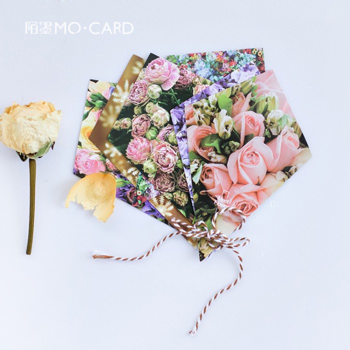 Hộp 30 tấm bưu thiếp, postcard hoa các mẫu