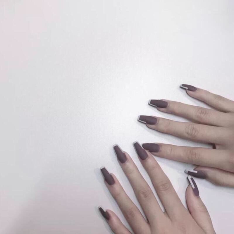 Móng giả dài nhọn 24pcs kèm keo