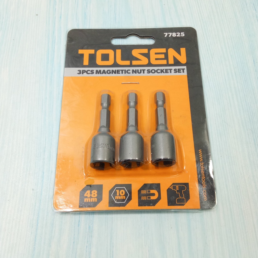 Bộ 3 vít bắn tôn bắt ốc có từ Tolsen kích thước 8mm, 10mm, 12mm