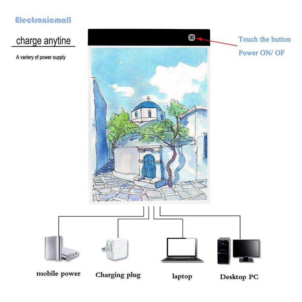 Bảng Vẽ Đèn Led Điện Tử Cỡ A4 A3 Usb Siêu Mỏng Chống Mệt Mỏi