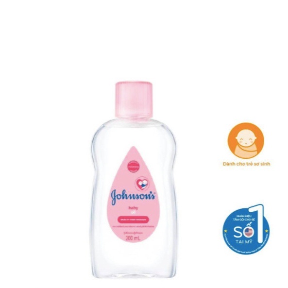 Dầu mát xa dưỡng ẩm Johnson's baby oil pink 200ml