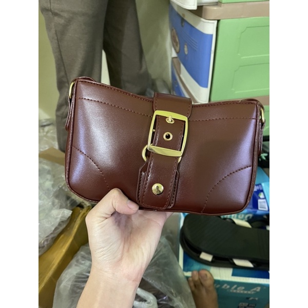 THANH LÝ XẢ LỖ VỐN - Túi Đeo Chéo Nữ Chất Da Cao Cấp 2021 Mới Hồng Kông Phong Cách Retro