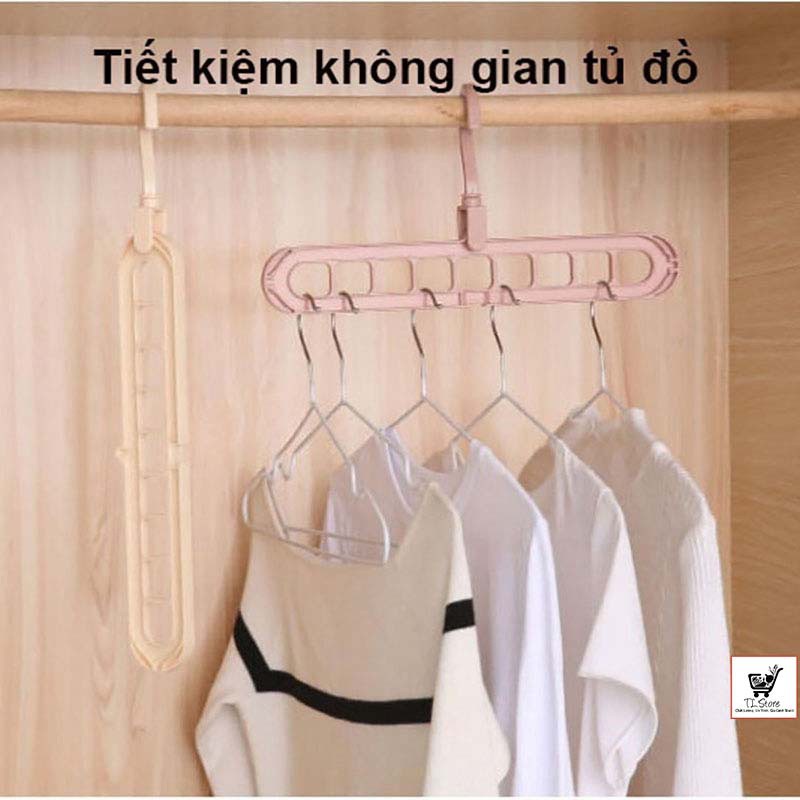 Móc treo quần áo 9 lỗ thông minh , Móc treo quần áo đa năng tiện lợi (MÓC 9 LỖ)