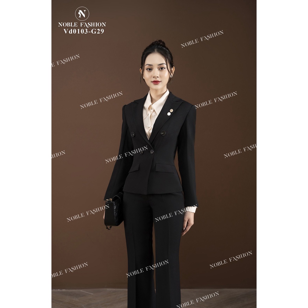 Bộ vest nữ công sở,Set vest quần ống loe 2lớp VD0103-G29