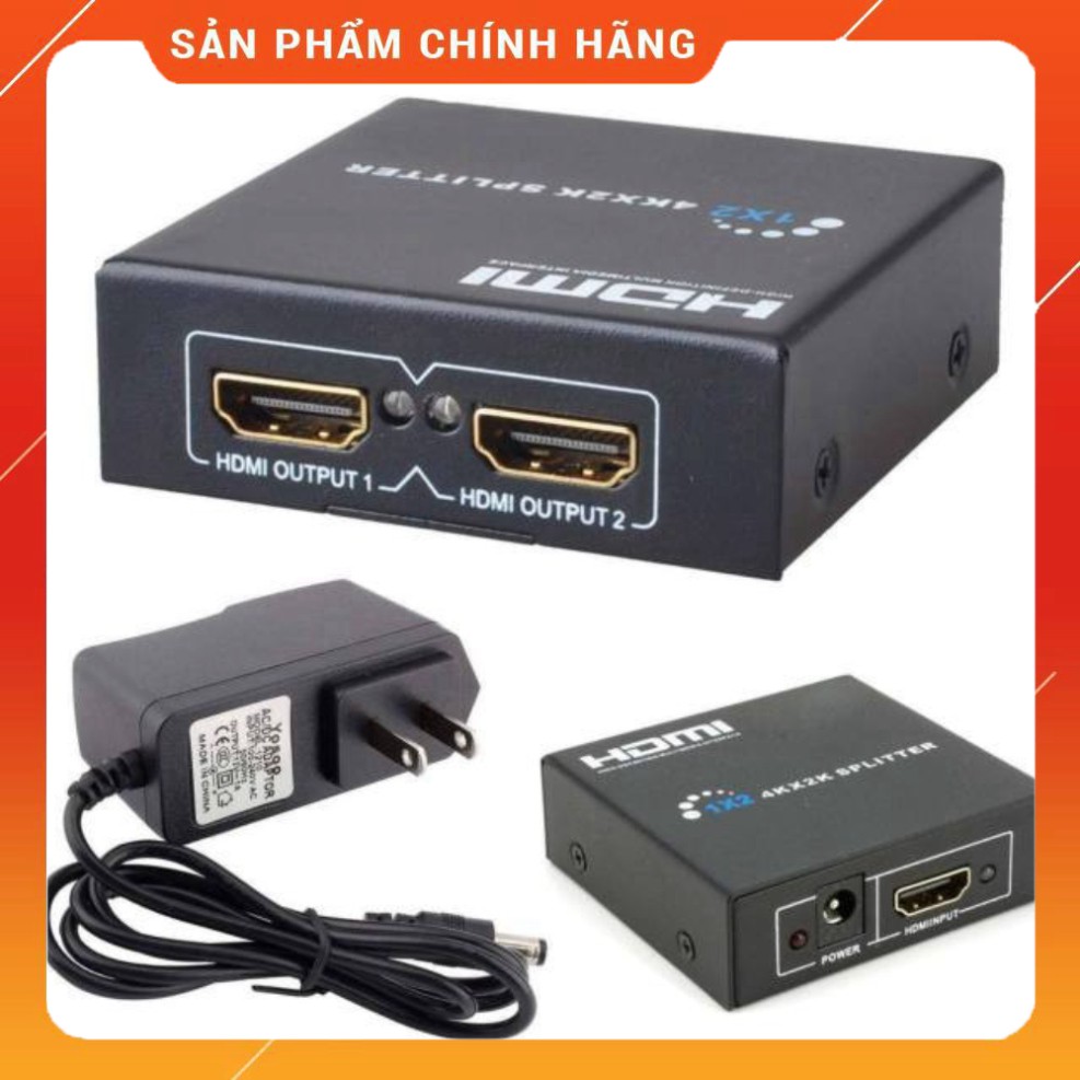 (Chính Hãng) Bộ Chia HDMI 1 ra 2 Cổng Kết Nối Máy Tính Ra Hai Màn Hình Chiếu Cùng Lúc – HDMI Splitter 1x2