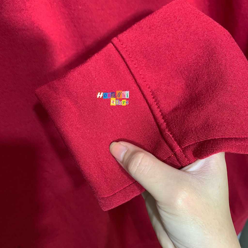 Áo Sweater Trơn Ulzzang Unisex Màu Đỏ Đô Chất Nỉ Bông Cao Cấp Dáng Rộng Nam Nữ - MM