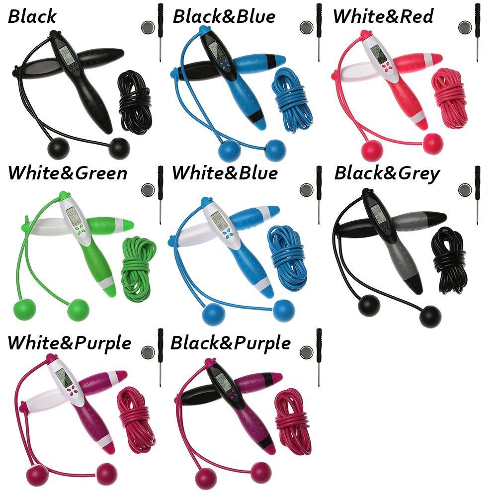 Dây Nhảy Kỹ Thuật Số Thông Minh Không Dây Màn Hình LCD Đếm Khoảng Cách Chạy Bộ