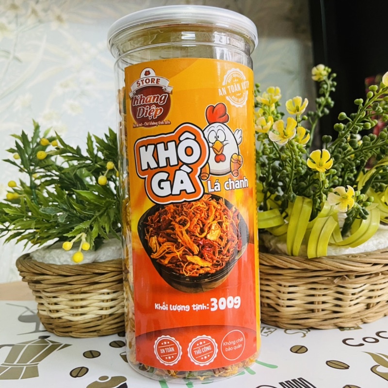 Khô gà lá chanh 300g Khang Diệp đồ ăn vặt Hà Nội