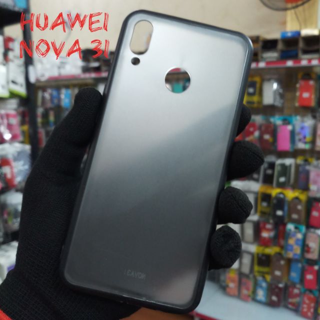 Ốp Lưng Huawei Nova 3i Lưng Cứng Trong Nhám Viền Dẻo Phôi In