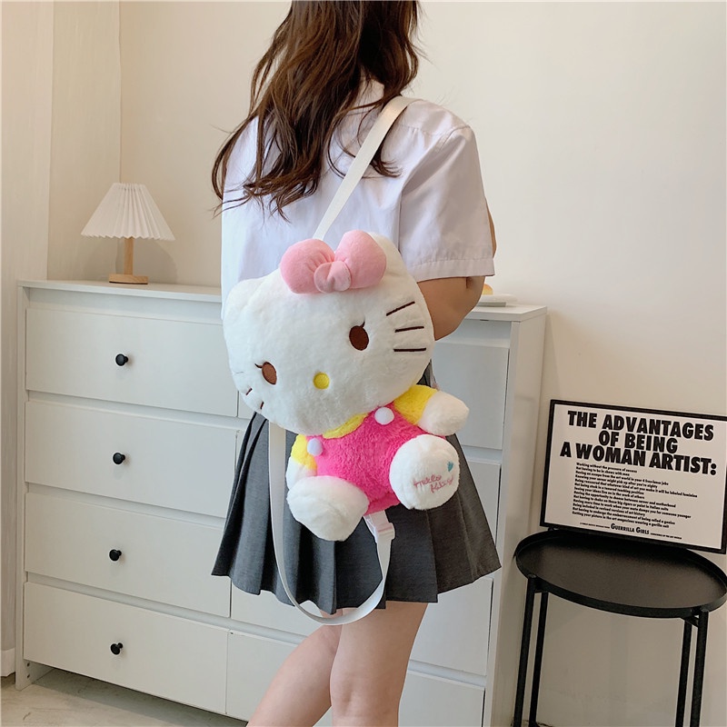 Ba Lô Đeo Vai Hình Pikachu Nhồi Bông Cỡ Nhỏ Dễ Thương Cho Bé Gái FT7310