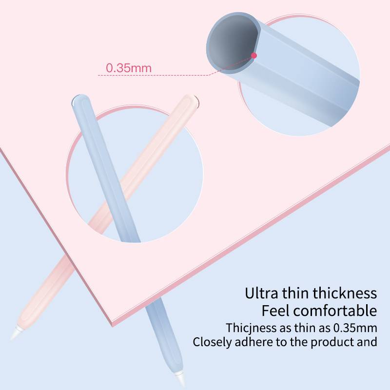 Dllencase  Vỏ bao ốp silicon, case cho bút For Ap Pencil 1 và Pencil 2 - Macos cover loại 1 A013