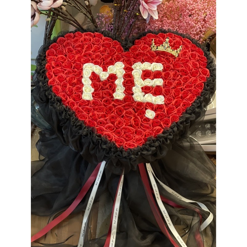 [Ship Hoả Tốc HN] Bó hoa tim sáp 200bông vĩnh cửu. Quà sinh nhật, quà kỷ niệm ý nghĩa.