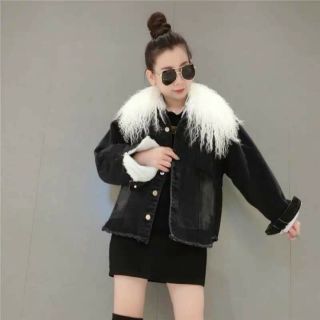 Khoác jean lót lông cao cấp