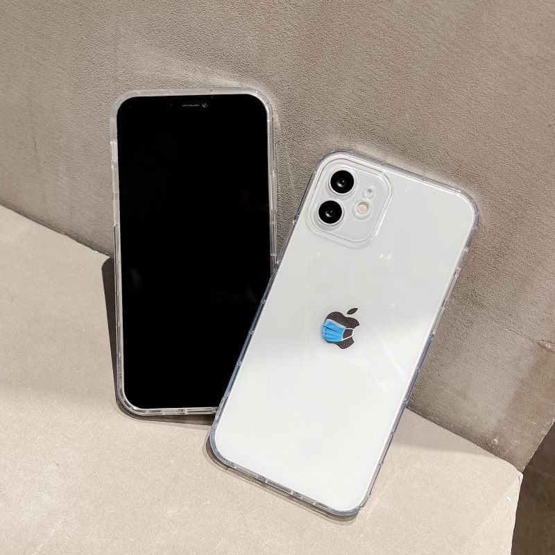 Ốp Điện Thoại TPU Mềm Hình Đeo Khẩu Trang Cho iPhone 11 Pro Max 12 13 Mini 7 8 Plus X XS XR