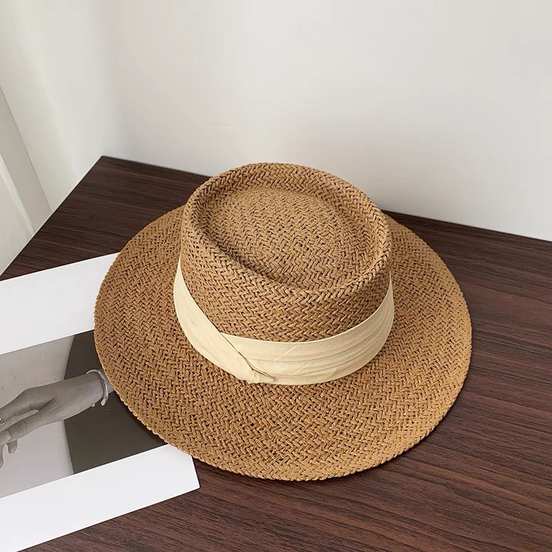 Mũ cói đi biển Caliesweet nón rộng vành form cứng hàng loại 1 CLS012