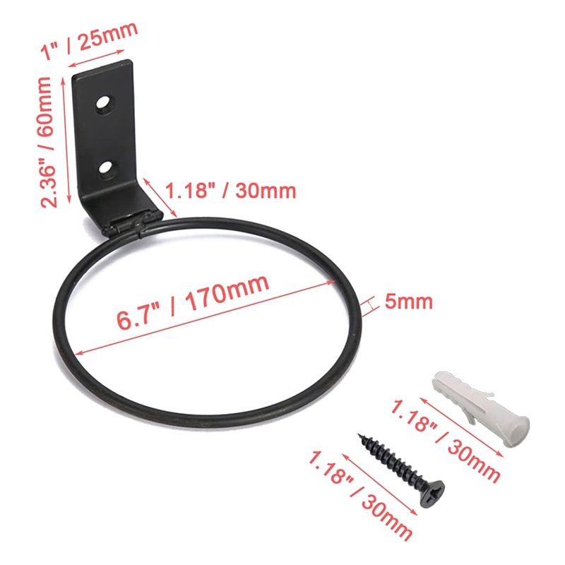 Set 2 Giá Đỡ Trưng Bày Bóng Rổ / Bóng Đá / Bóng Chuyền Gắn Tường Có Thể Gập Lại