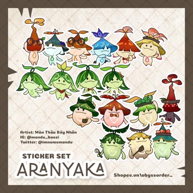 STICKER PACK ARANYAKA GENSHIN IMPACT