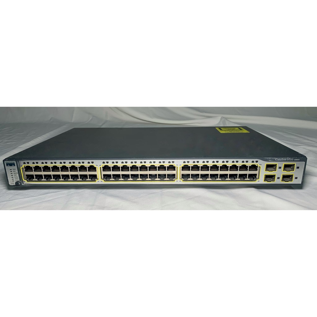 Bộ chia mạng switch CISCO 48 port WS-C3750 Managed Switch Catalyst 3750 Series Switch USA cổng CCIE CCVP CCNP Layer 3