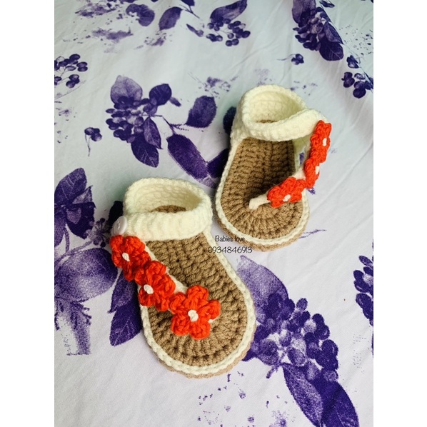 Giày kẹp ngón hoa nhí cho bé gái 0-18m