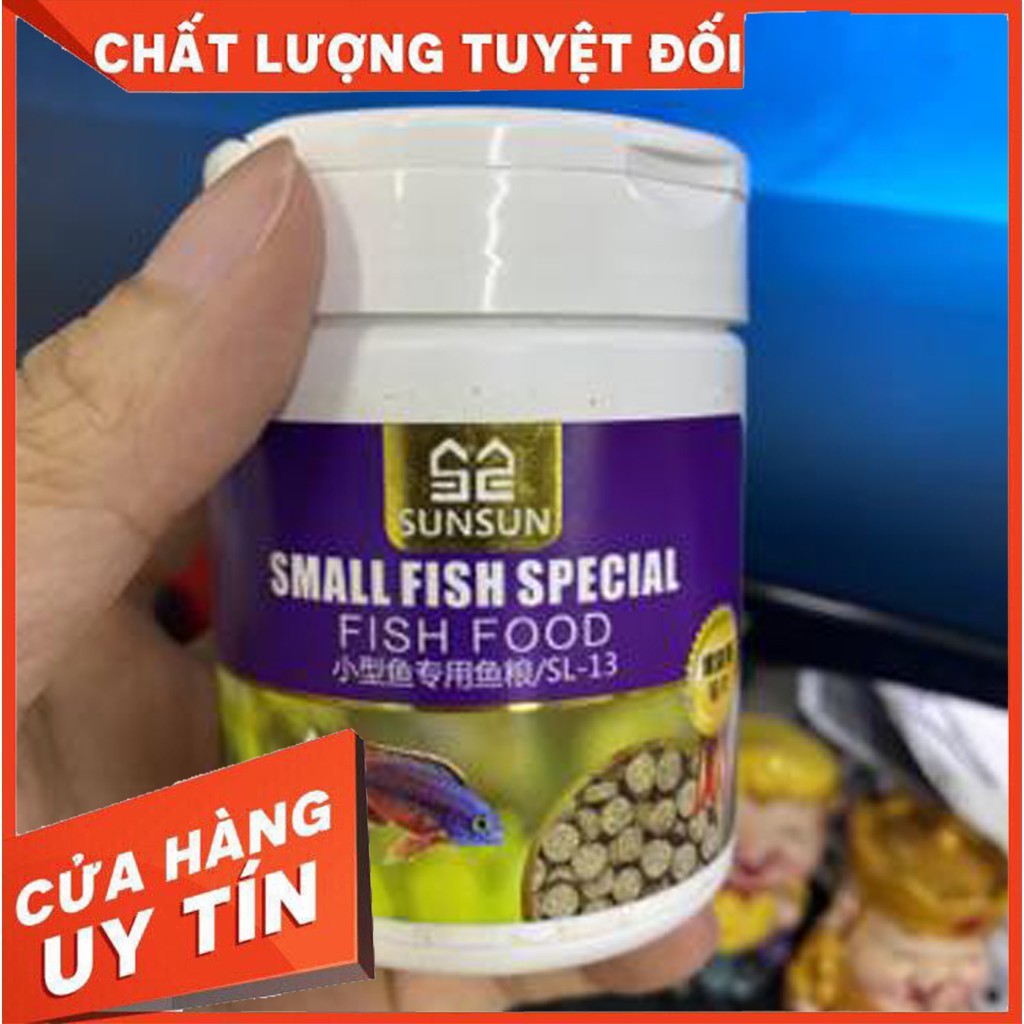 Thức ăn cá dạng viên dán dính thành bể kính cho cá thủy sinh Sun Sun