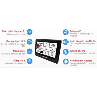 Camera hành trình Vietmap W810 vừa dẫn đường vừa ghi hình Full HD 1080P tặng thẻ nhớ 32GB