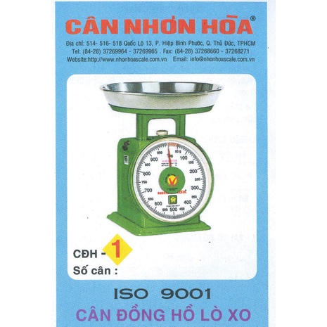 CÂN NHƠN HÒA 60 KG- HÀNG CHÍNH HÃNG CÔNG TY ( NGUYÊN HỘP)