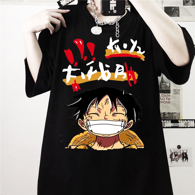 HOT 💥  Áo thun One Piece: Luffy Nika Gear 5 Unisex Trùm Cuối Manga Anime phom rộng unísex