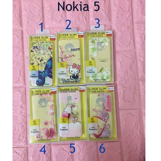 Ốp dẻo thời trang in hình cho nokia5