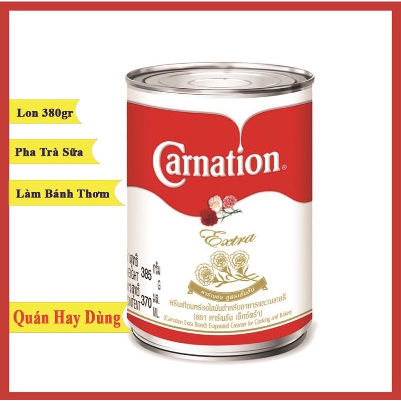 Sữa Nước Béo Carnation Thái Lan 385g - Pha Trà Sữa - Làm Bánh Thơm Ngon Béo Ngậy