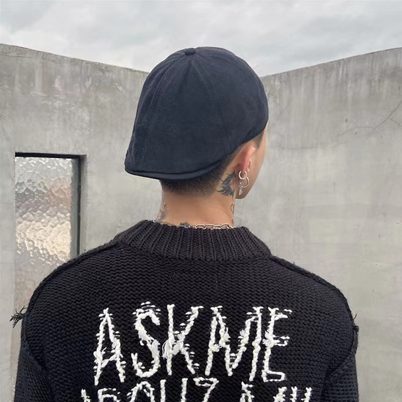 Mũ beret da THE CAPAL phong cách hip hop EST1973 có thể điều chỉnh